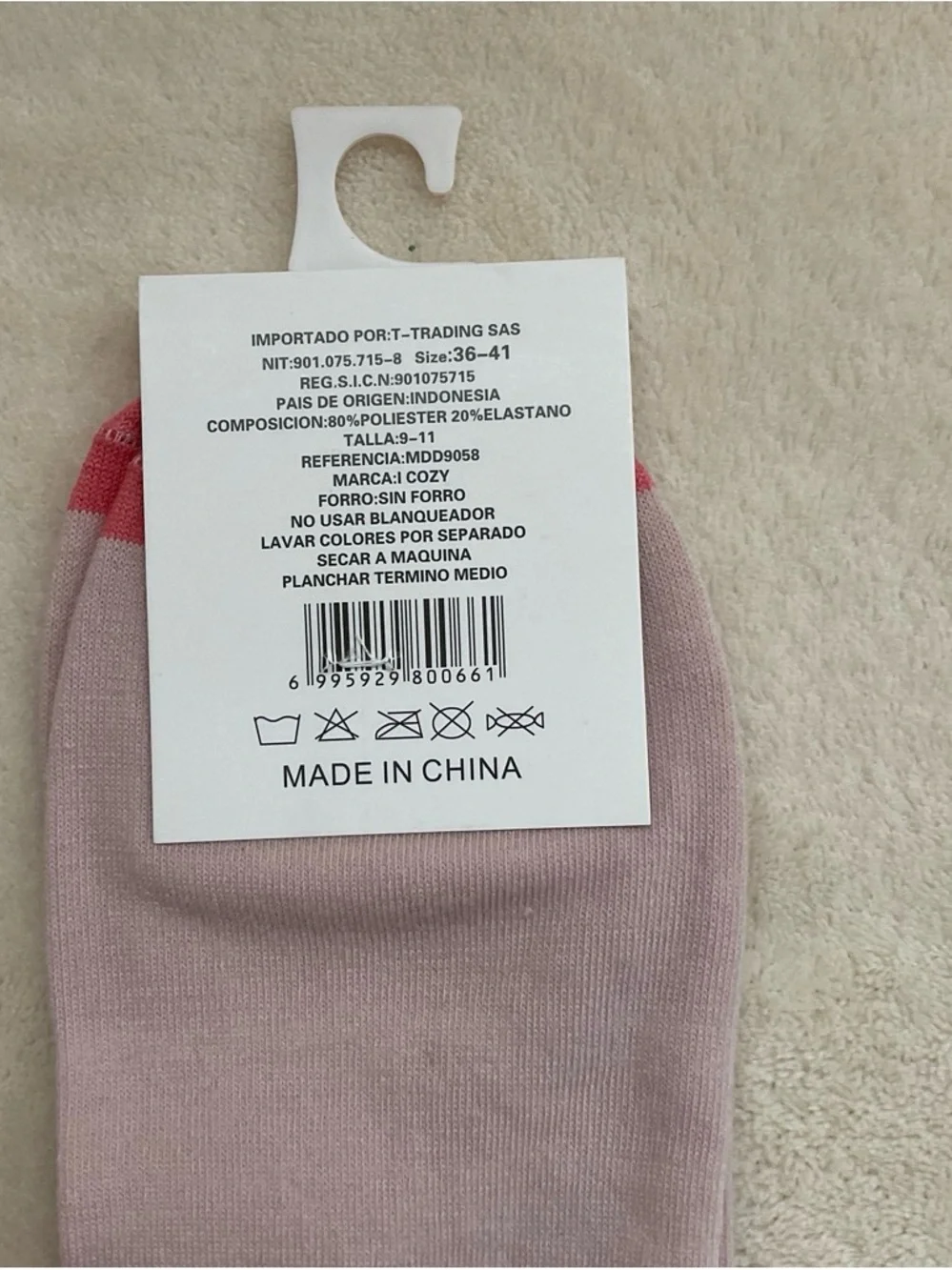 Sporto Pink Ankle Socks with Coral Accents